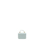 Chanel Top Handle Mini Flap Clutch with Chain Lambskin Light Blue L