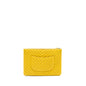 Chanel Chevron zip pouch / clutch lambskin yellow L