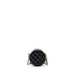 Chanel Limited Edition Charm Round Clutch With Chain Lambskin Black