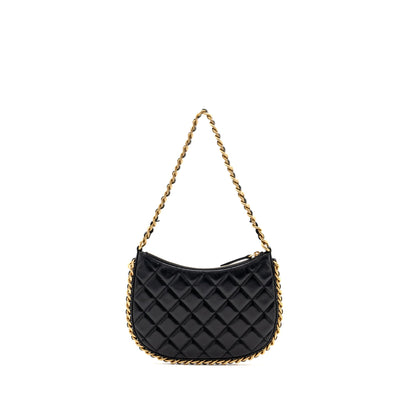 Chanel Hobo Shoulder Bag Lambskin Black (Microchip)