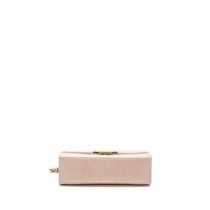 Chanel 17C Click Label Shoulder Bag Calfskin Light Pink L