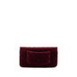 Chanel Folding Clutch Bag Velvet/Lambskin Burgundy L