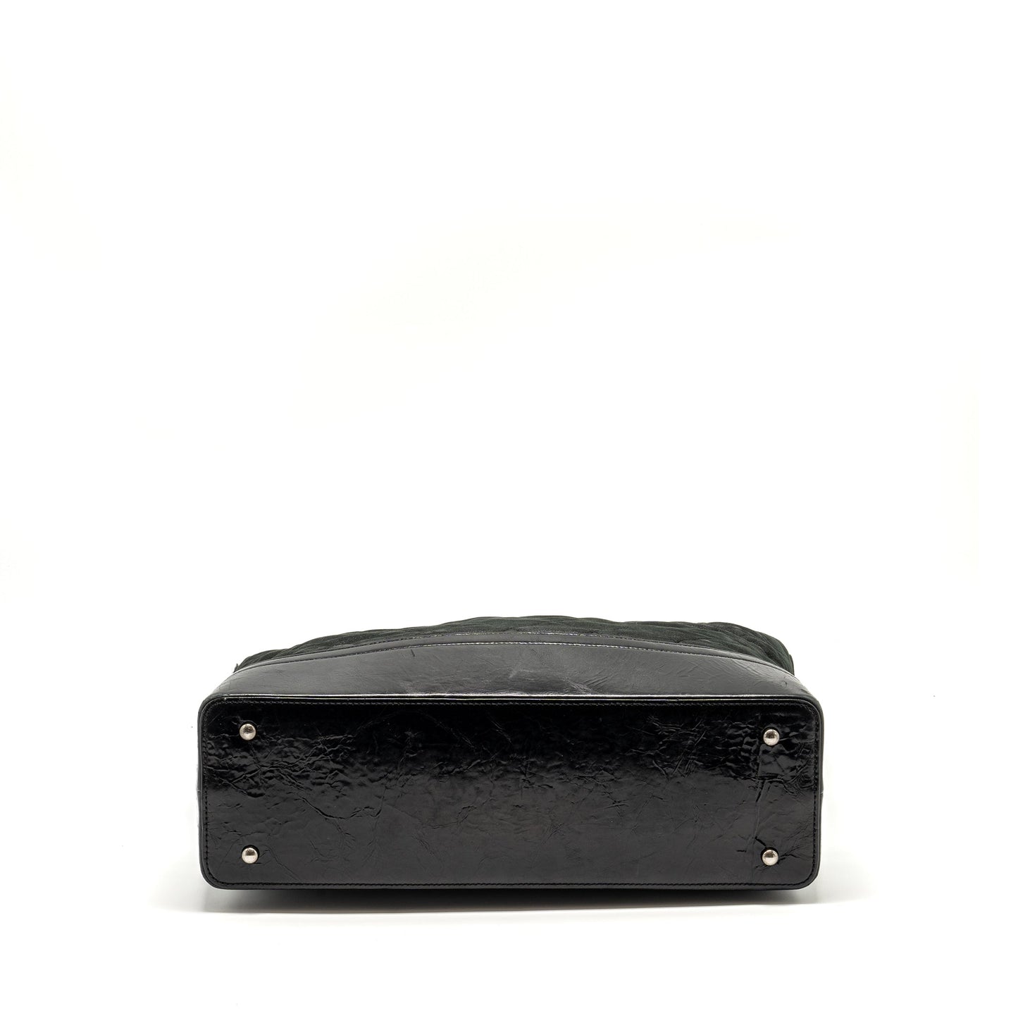 Chanel large quilted shoulder bag Calfskin black