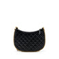 Chanel moon hobo shoulder / crossbody bag goatskin black brushed  (microchip)