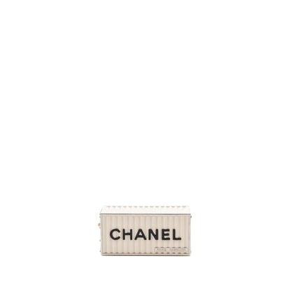 Chanel Paris-Hamburg runway container clutch bag white / black / red