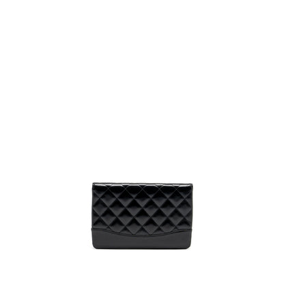Chanel 24S Mini 31 Clutch Shiny lambskin Black L (Microchip)