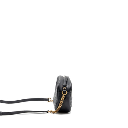 Gucci GG marmont matelasse camera shoulder bag leather black