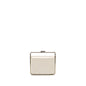 Chanel Metal Bar Clutch Bag Lambskin White