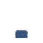 Chanel 22p Logo Printed Mini Clutch With Chain Denim Blue/Multicolour L