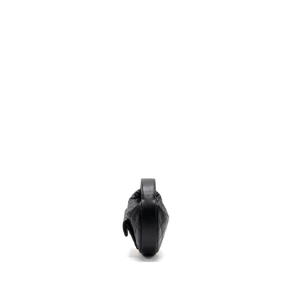 Chanel 23B round clutch caviar black  (microchip)