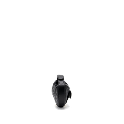 Chanel 23B round clutch caviar black  (microchip)