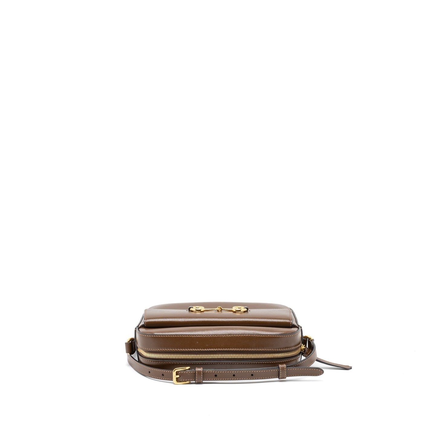 Gucci Horsebit Shoulder Bag Calfskin Brown