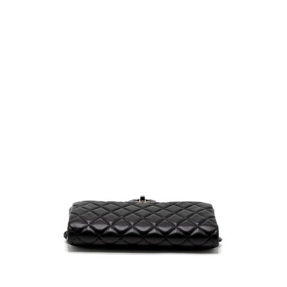 Chanel Timeless Clutch with Chain Lambskin Black Ruthenium Hardware