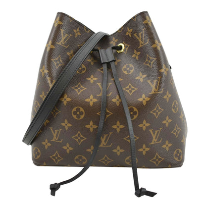 LOUIS VUITTON Neonoe Monogram Canvas Shoulder Bag Black