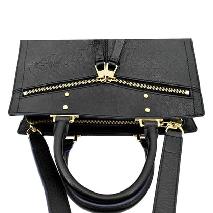 LOUIS VUITTON Sully PM Monogram Empreinte Leather Shoulder Bag Black