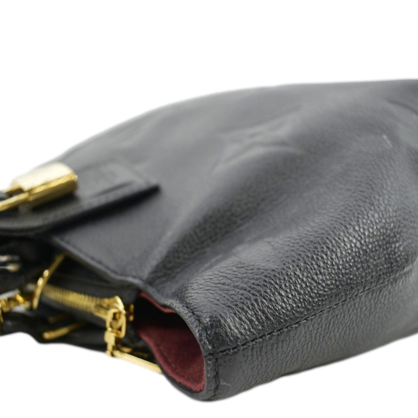 LOUIS VUITTON Petit Palais Monogram Empreinte Leather Shoulder Bag Black