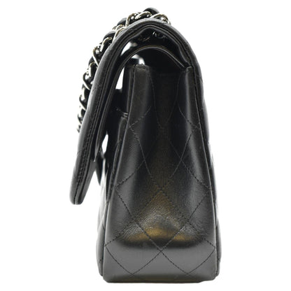 CHANEL Jumbo Double Flap Calfskin Leather Shoulder Bag Black