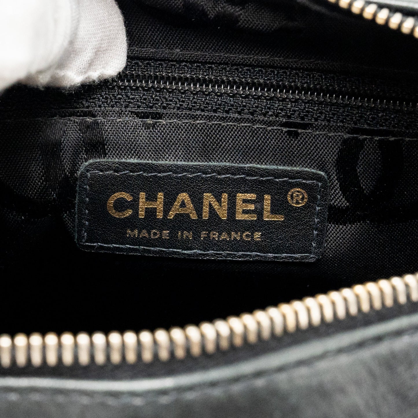 Chanel Vintage Wild Stitch Shoulder Bag Calfskin Black