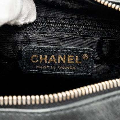 Chanel Vintage Wild Stitch Shoulder Bag Calfskin Black