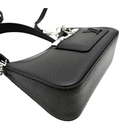 LOUIS VUITTON Marellini Epi Leather Shoulder Bag Black