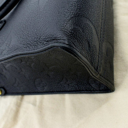 LOUIS VUITTON Onthego PM Monogram Empreinte Tote Shoulder Bag Black