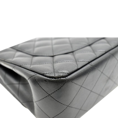CHANEL Jumbo Double Flap Calfskin Leather Shoulder Bag Black