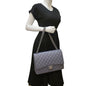 CHANEL Classic Maxi Double Flap Quilted Lambskin Leather Shoulder Bag Light Purple