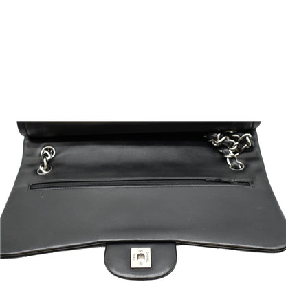 CHANEL Jumbo Double Flap Calfskin Leather Shoulder Bag Black