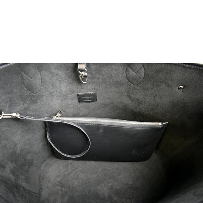 LOUIS VUITTON Neverfull Epi Leather Tote Shoulder Bag Black