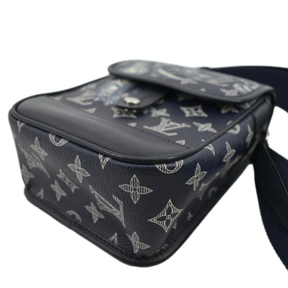LOUIS VUITTON Monogram Savanna Elephant Chapman Brothers Canvas Shoulder Bag Blue