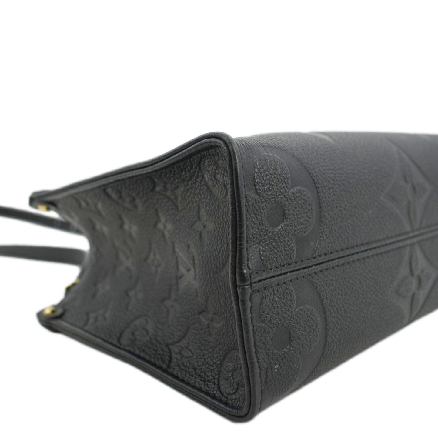 LOUIS VUITTON Onthego PM Monogram Empreinte Tote Shoulder Bag Black