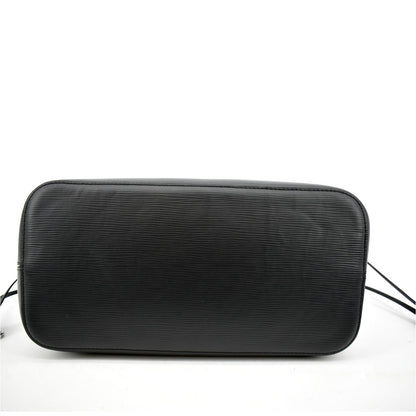 LOUIS VUITTON Neverfull Epi Leather Tote Shoulder Bag Black