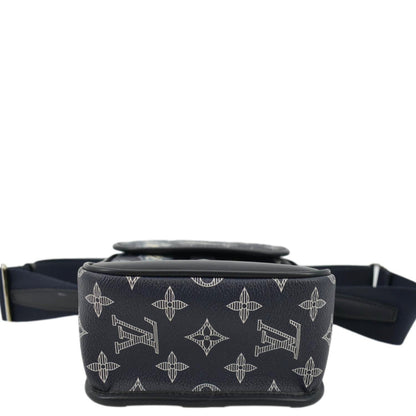 LOUIS VUITTON Monogram Savanna Elephant Chapman Brothers Canvas Shoulder Bag Blue