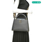 LOUIS VUITTON Capucines BB Leopard Taurillon Leather Shoulder Bag Black