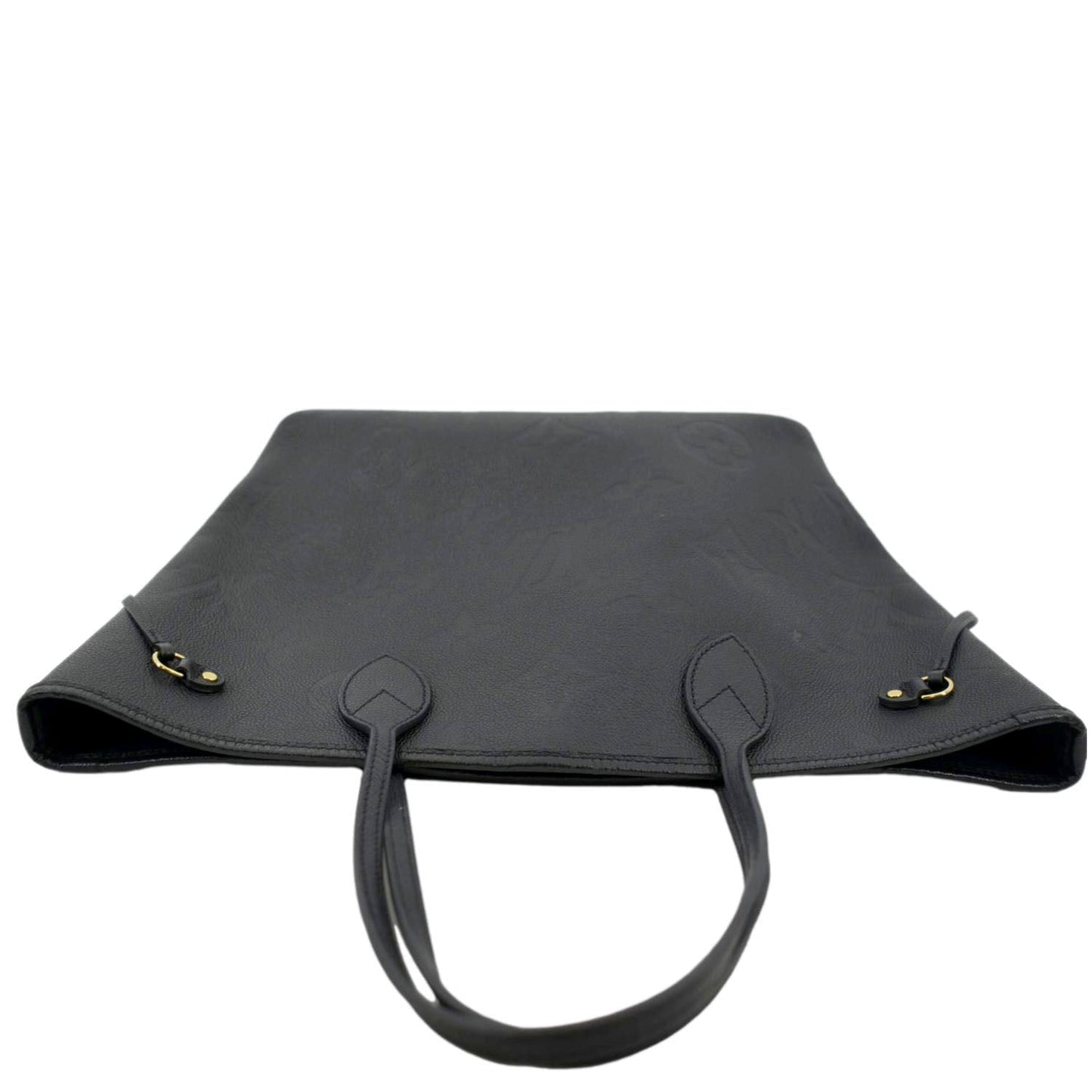 LOUIS VUITTON Neverfull MM Empreinte Leather Tote Shoulder Bag Black