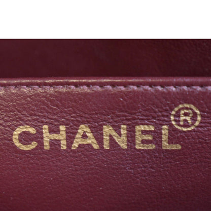 CHANEL Maxi Vintage Flap Quilted Leather Shoulder Bag Black