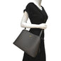 PRADA Matinee Saffiano Leather Shoulder Bag Fumo