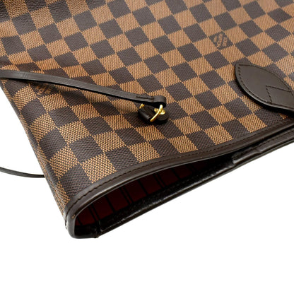 LOUIS VUITTON Neverfull GM Damier Ebene Tote Shoulder Bag Brown