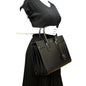 YVES SAINT LAURENT Sac de Jour Leather Satchel Shoulder Bag Black