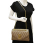 LOUIS VUITTON New Wave Chain MM Calfskin Leather Shoulder Bag Taupe