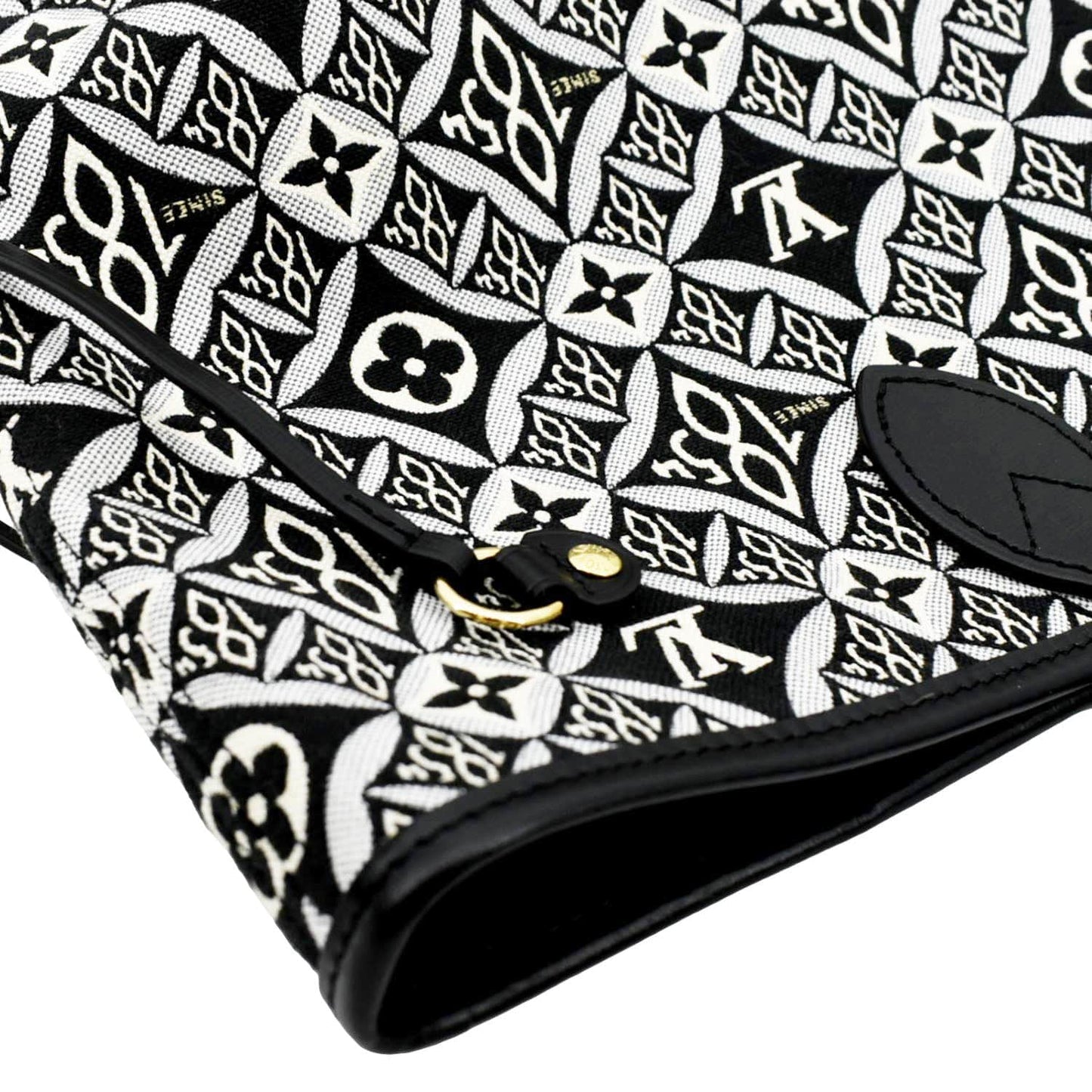 LOUIS VUITTON Since 1854 Neverfull MM Jacquard Shoulder Bag Grey