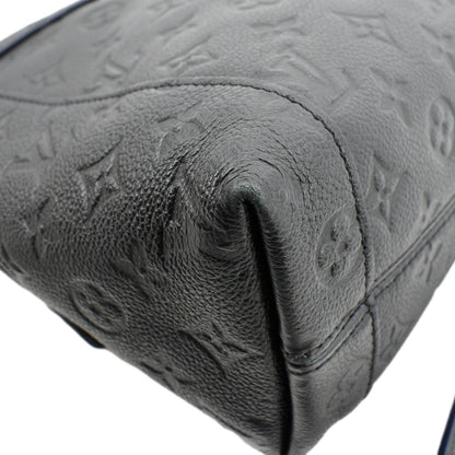 LOUIS VUITTON Blanche MM Empreinte Leather Shoulder Bag Black
