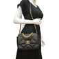 CHANEL 19 Small Flap Quilted Lambskin Leather Shoulder Bag Black