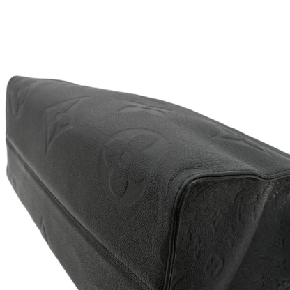LOUIS VUITTON Onthego GM Monogram Empreinte Leather Tote Shoulder Bag Black