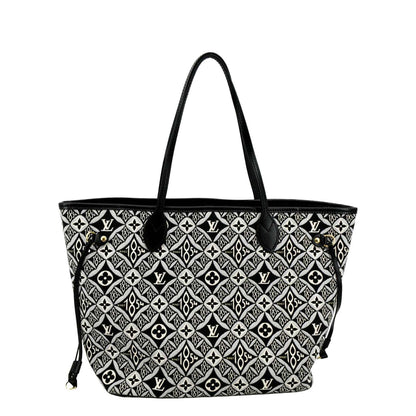 LOUIS VUITTON Since 1854 Neverfull MM Jacquard Shoulder Bag Grey