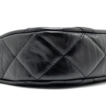 Chanel 23k Hobo Shoulder Bag Calfskin Black  (microchip)