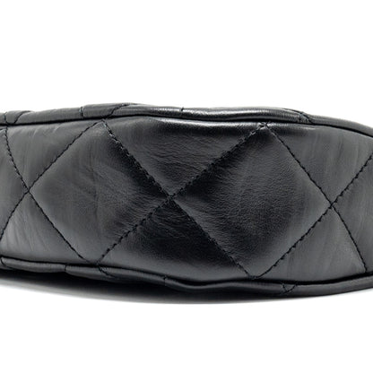 Chanel 23k Hobo Shoulder Bag Calfskin Black  (microchip)