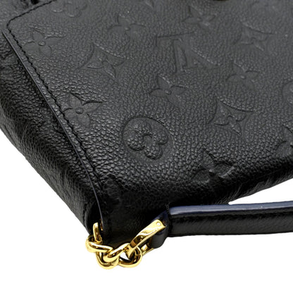 LOUIS VUITTON Blanche BB Empreinte Leather Shoulder Bag Black