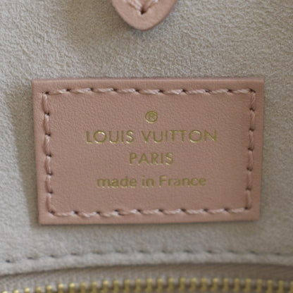 LOUIS VUITTON Onthego MM Giant Monogram Empreinte Leather Tote Shoulder Bag Rose Trianon