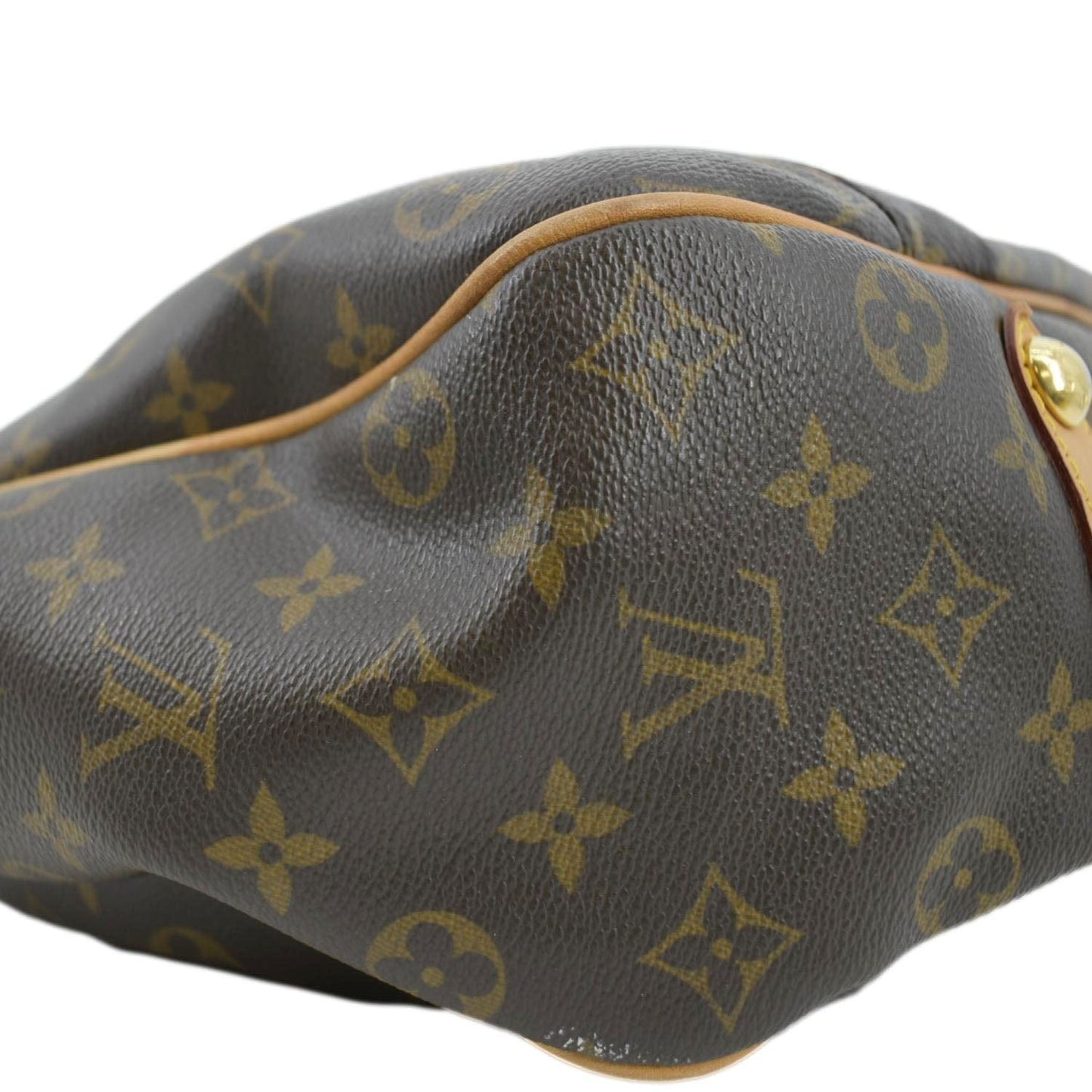 LOUIS VUITTON Galliera PM Monogram Canvas Hobo Shoulder Bag Brown